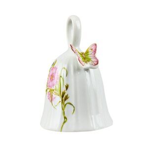 Butterfly Bell 3D Vintage Porcelain Mid-Century Modern Kitsch Cottagecore 1984